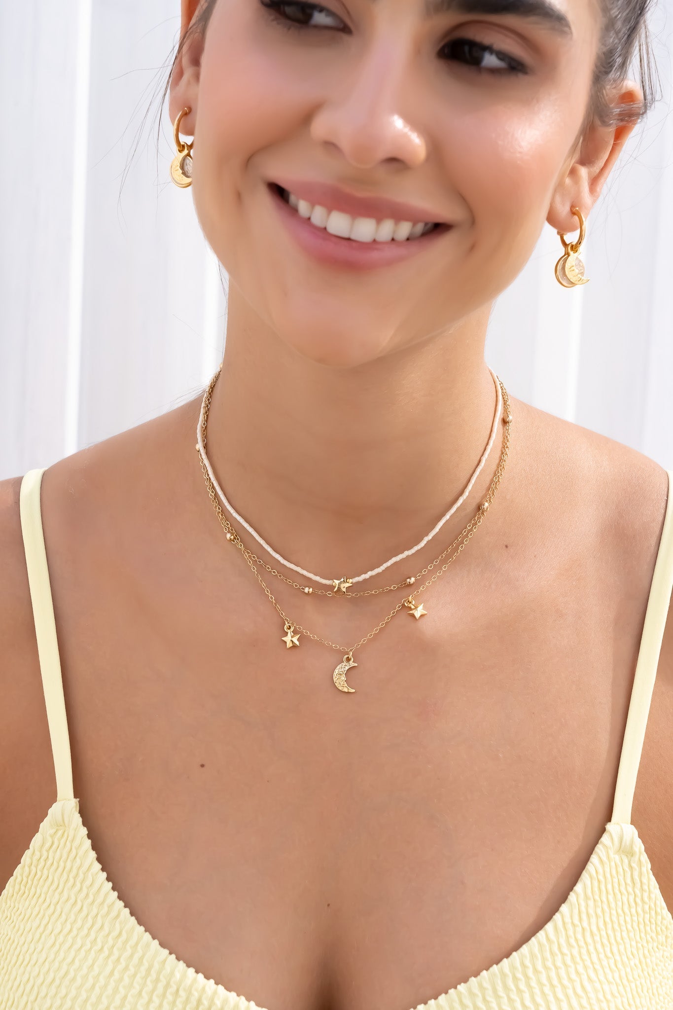 Set colgante dije luna + topos