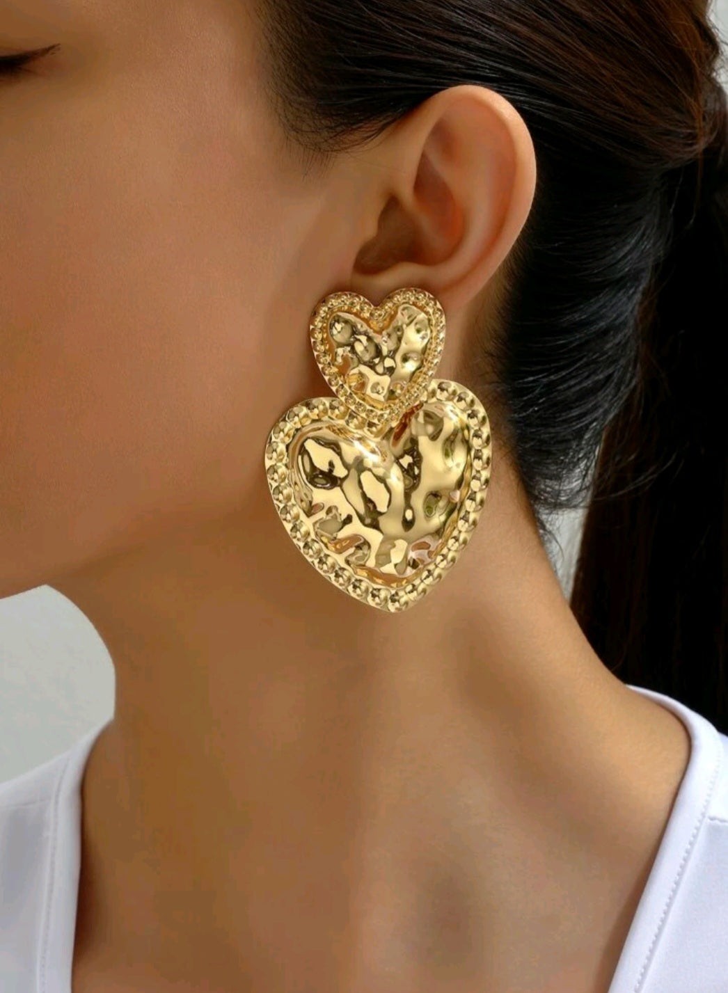 Pendiente maxi corazón