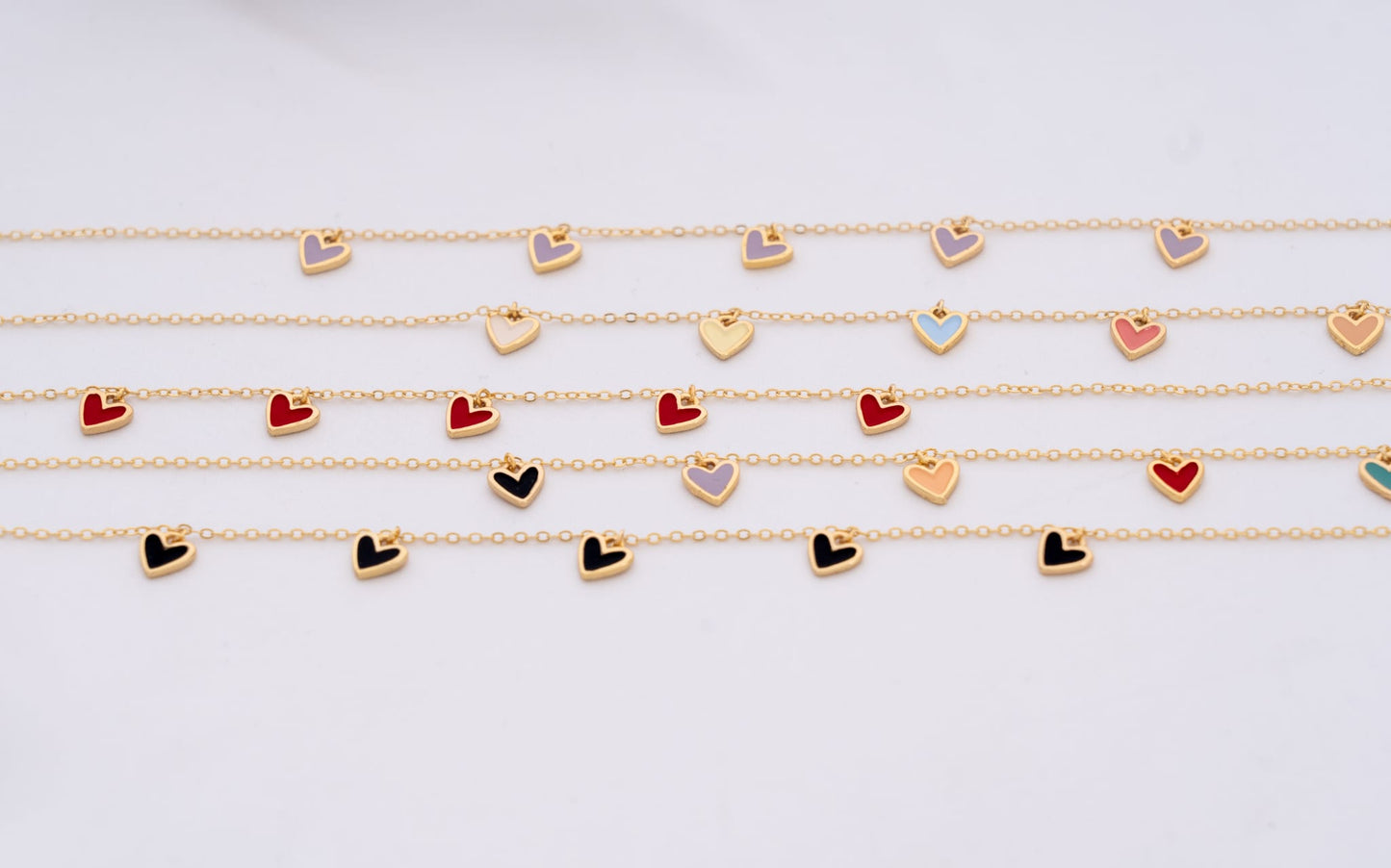 Colgante Multi Corazón + topos